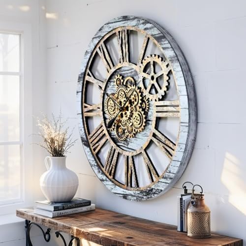 ImprovingLife The Gears Clock 36'' Inch Real Moving Gear Wall Clock Vintage - Image 5
