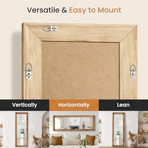 Wood Framed Full Length Mirror for Wall - Image 5