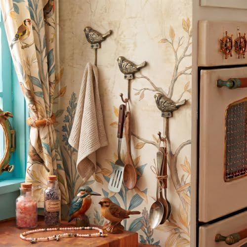 Hicarer 3 Pcs Cast Iron Bird Antique Gold Wall Hooks - Image 4