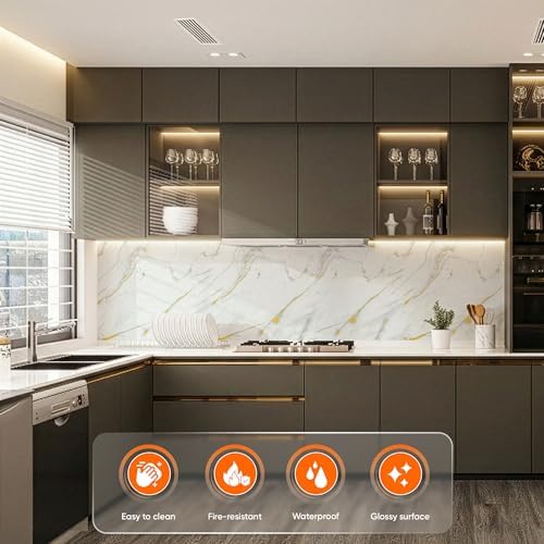 4 Pcs 24"x45" PVC Marble Wall Panels - Image 3