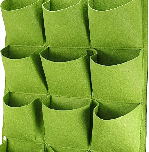 ZOENHOU 2 Pack Total 36 Roomy Pockets Green Vertical Garden Planter, - Image 5