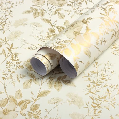 Erfoni Boho Floral Peel and Stick Wallpaper Floral Leaf Contact Paper by Erfoni