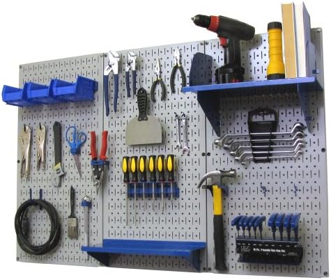 Wall Control Pegboard Organizer 4 ft. Metal Pegboard Standard Tool Storage Kit by Wall+Control