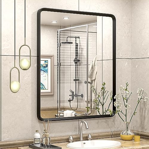 30x36 Black Bathroom Mirror by GOLOMO