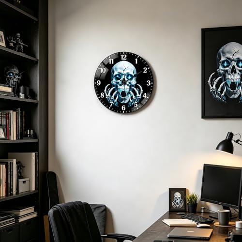 peacoblue Cool Skull Wall Clocks Battery Operated - Image 3