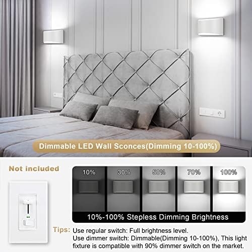 TRLIFE Dimmable Wall Sconces, 3000K/4000K/6000K Selectable Modern LED Wall - Image 3