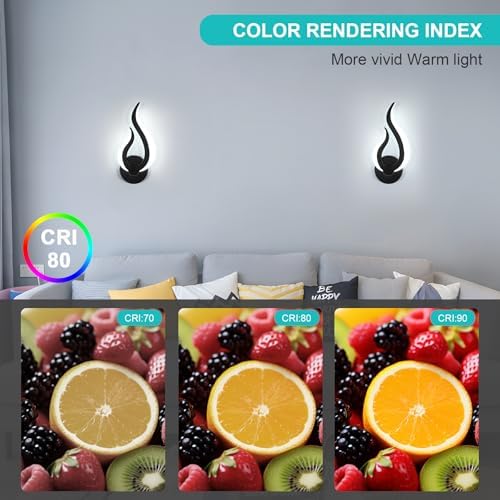 DELIPOP Modern Wall Sconces, 6500K Cool White LED Wall Light, 20W Indoor Wall - Image 5