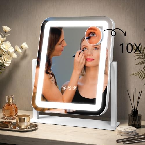 Ratsamee Rechargeable Vanity Mirror, 8000mAh 13"×15" Makeup Mirror - Image 6