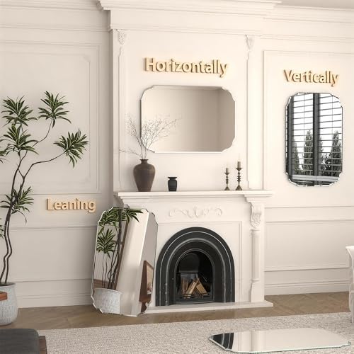 36" x 24" Silver Wall Mirror Beveled Edge Frameless Mirrors - Image 6