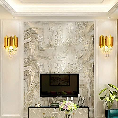 FRIXCHUR Crystal Wall Sconce Lights 3 Tiers Crystal Wall Lamp - Image 5