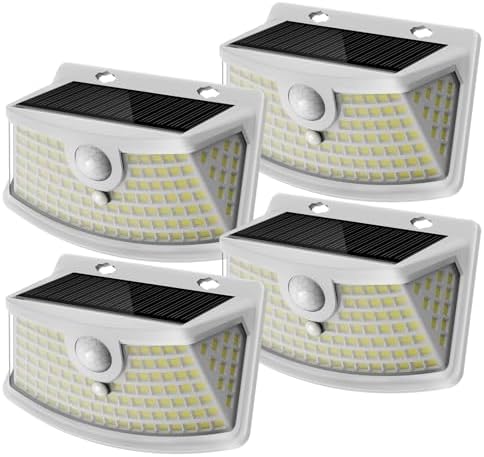 Aootek Solar Motion Sensor Lights Outdoor 120 LEDs, 4 Pack by Lightupeveryconer