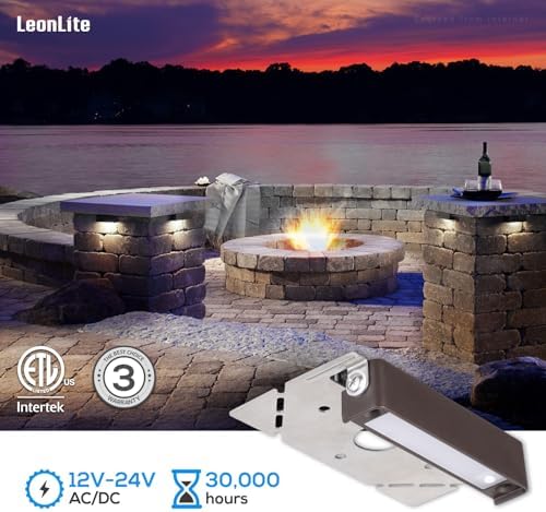 LEONLITE 8-Pack 4 Inch LED Hardscape Lighting, 5000K Daylight - Image 5