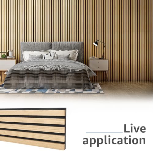 Art3d 8-Pack Soundproof Wood Slat Wall Panels, 94.5 x 7.9 Inch - Image 6