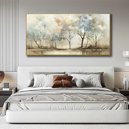 VHMING Abstract Wall Art Artwork Retro Trees Pictures Decor Canvas Painting - Image 3