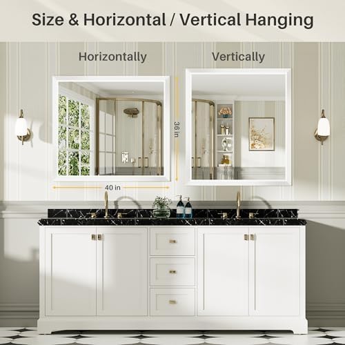 Briivue Bathroom Wall Mirror, 40x30 Inch - Image 6