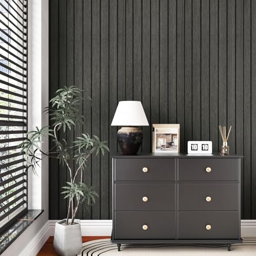 Grey/Black Wood Panels for Interior Wall Decor Soundproof Wood Slatted Wall - Image 3