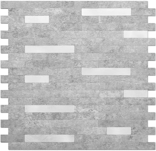 DICOFUN 10 Sheets Peel and Stick Backsplash Wall Tiles, PVC Kitchen Backsplash by DICOFUN