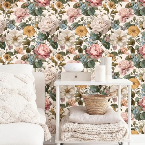 Orainege Vintage Floral Peel and Stick Wallpaper - Image 2