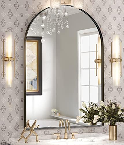 Brightify Arched Mirror, 20 x 30 Inch Black Arch Mirror by Brightify