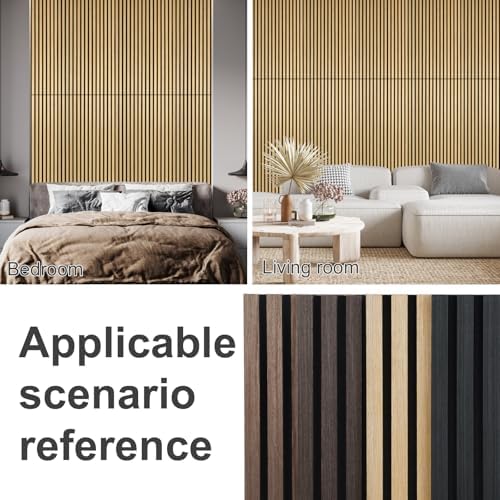 Wood Panels for Wall Acoustic Slat Wall Panels 2-Piece 47.2"×23.6" 3D Fluted - Image 6