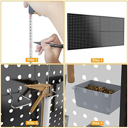 Pegboard Smith 4x2ft Metal Pegboard Kit - Image 6