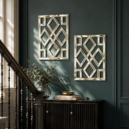 Square Decorative Wall Mirror 13 x 17 Inch, Modern Wall Mounted Accent Mirror - Image 4