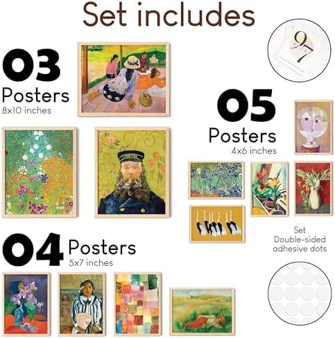 97 Decor Eclectic Wall Art Set, 12 Colorful Gallery Prints - Image 2