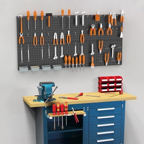 WALMANN 4 PCS 12x24 in Pegboard Panels, 24x48 in Wall Tools Pegboard - Image 2