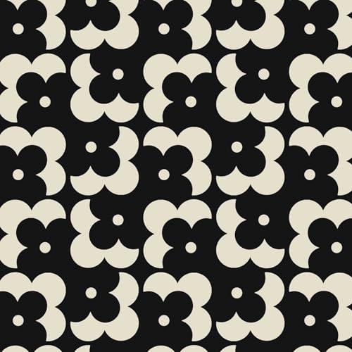 Ismoon Geometric Peel and Stick Wallpaper Boho Black and Beige Contact Paper by Ismoon