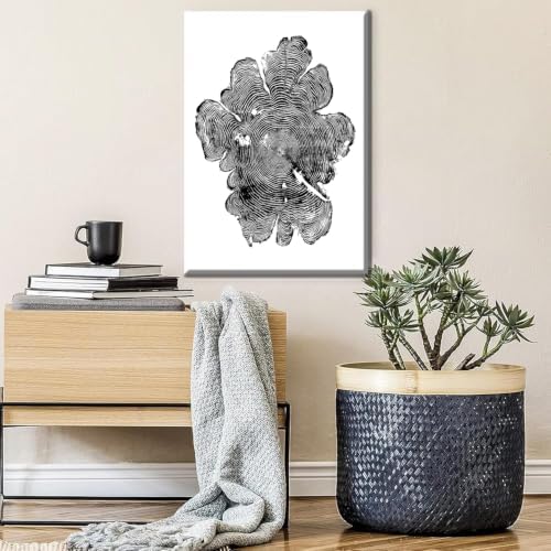 IBHJSART Oregon Western Red Cedar, woodcut print, Woodcore art, tree ring print - Image 4