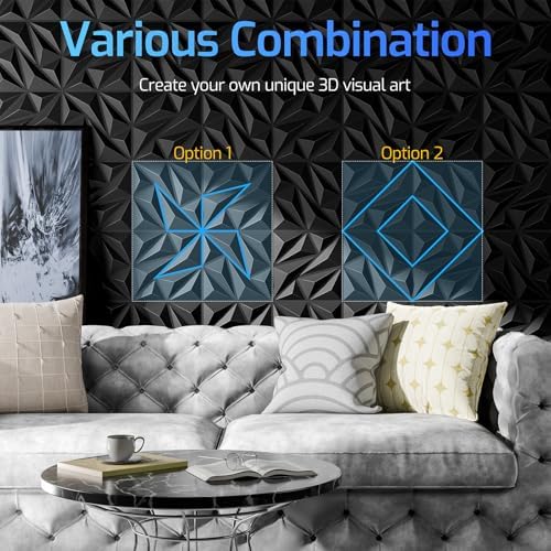 3D Wall Panels Black 72 Pack, Waterproof & Paintable Accent Paneling - Image 4