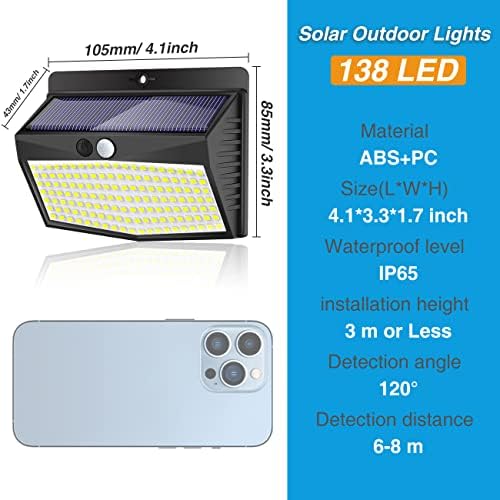 Peasur 10 Pack Solar Motion Sensor Lights Outdoor Waterproof - Image 5