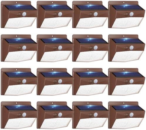 Peasur 16 Pack Solar Motion Sensor Lights Outdoor Waterproof by Peasur