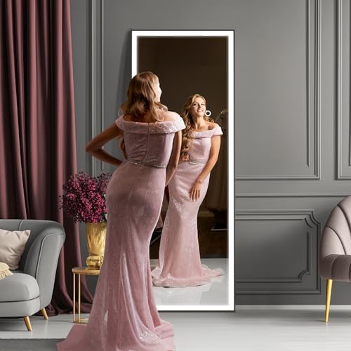 Kosmonia 71"x28" Full Length Mirror, Dimmable 3 Color LED Light - Image 3