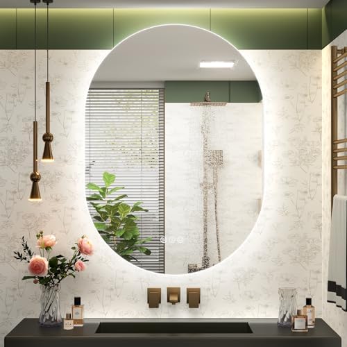 SMIROR 24x32 Oval Backlit LED Bathroom Vanity Mirror by SMIROR