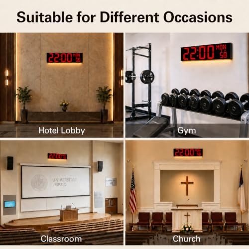 JALL 30" Extra Large Digital Wall Clock, Giant LED Display - Image 7