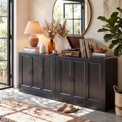 156" Modular Buffet Sideboard Cabinet Set of 4, Extra Long Storage Cabinet - Image 6