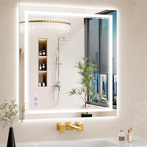 30"x32" LED Bathroom Mirror by WISSMIELSHOME