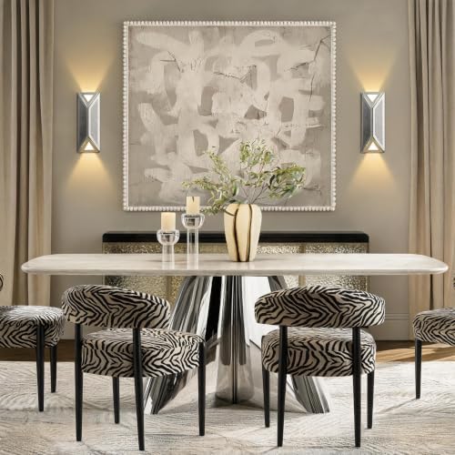 2‑Pack Glam Mirrored LED Wall Sconces, Hardwired Wall Lights - Image 4