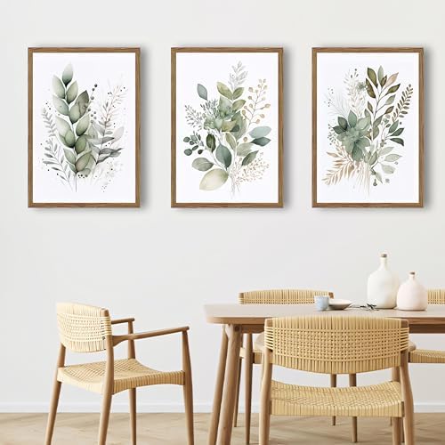 Sage Green Botanical Wall Art Set of 3, Wood Framed 16x24 Inch - Image 6