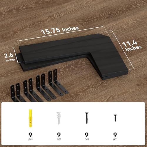 Floating Corner Shelves for Wall, Corner Wall Mounted Shelf for Home Décor - Image 3