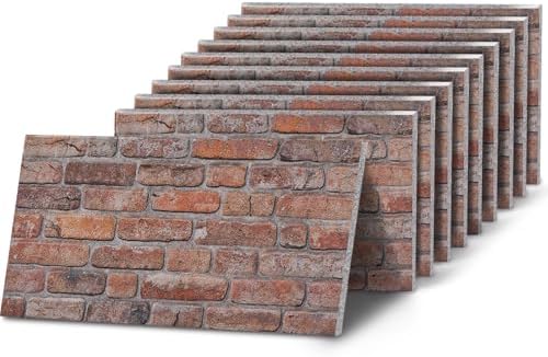 K&B Panels 3D Wall Panels, Rustic Brick Effect Styrofoam Wall Panelling Kit by Unknown