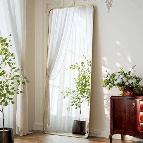 XRAMFY 65"x24" Floor Full Length Mirror Standing Full Body Rounded Corner - Image 2