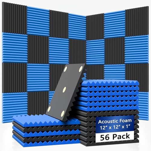 56 Pack Acoustic Foam Wall Panels by Temgcuam