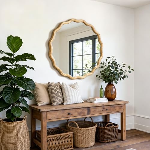 AMOISE Round Wavy Wall Mirror - Image 6