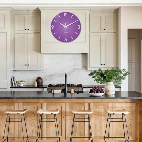 XFM Round Purple Wall Clock 14 Inch Simple - Image 4