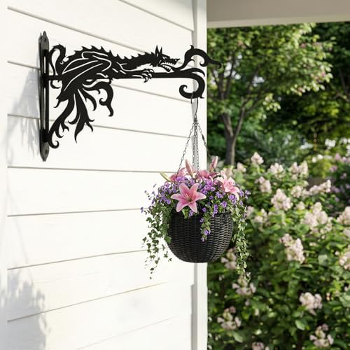 2 Pack-10inch Gothic Dragon Metal Wall Brackets - Image 2