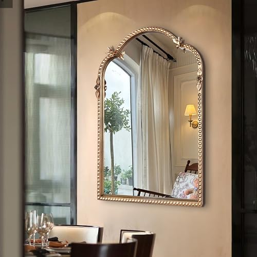 BAODANFU Baroque Arch Mirror for Wall, Decorative Accent Vanity Mirrors for - Image 2