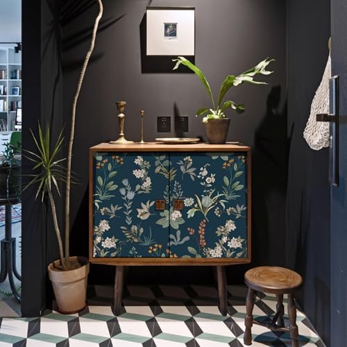 Wallpaper Peel and Stick Dark Floral Wallpaper Vintage Wall Paper - Image 5