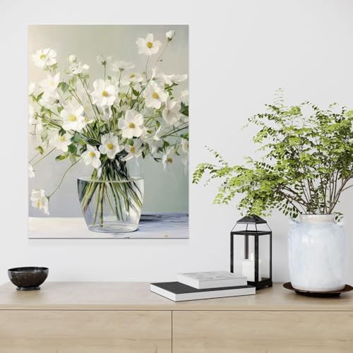 daktenn Floral Canvas Wall Art Bathroom Wall Art Pictures Wall Decor Home Decor - Image 6